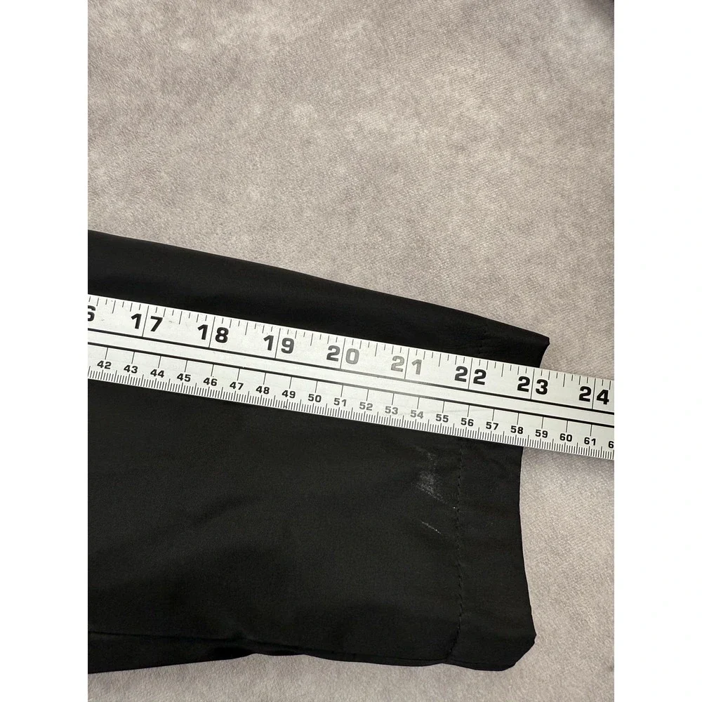 VTG GAP Coat Women Medium Black Long Insulated Button‎ Polyester Lined Jacket